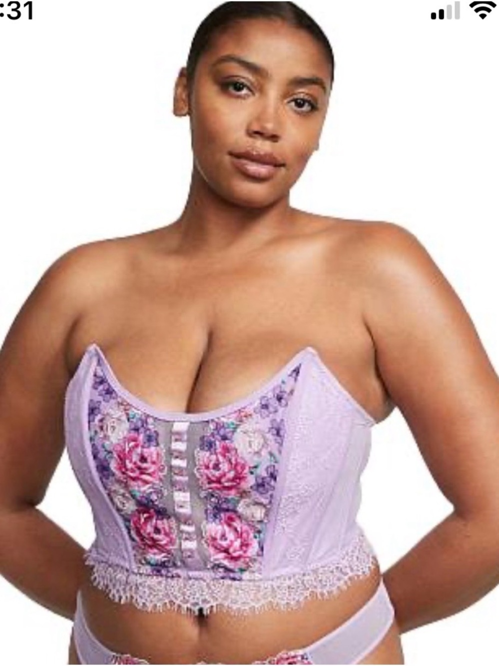 Victoria's Secret Dream Angels Floral Lace Embroidery Corset- Size Medium- NWT
